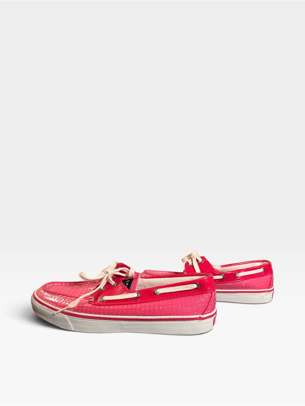 Sperry Top-Sider Boat Shoes Sneaker, Pink Sequin detail White contrast, 7 - Picture 6 of 11